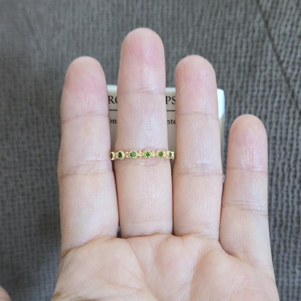 Shivam Chrome Diopside💚 Half Eternity♾️ Ring - NIB - Picture 13 of 15